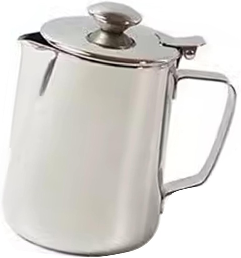[BRSRA2YZB5YGE2QV] Milk Frothing Jug, Thickened Stainless Steel Milk Frothing Jug with Pointed Spout for Coffee, Milk, Tea, Latte, 600 ml