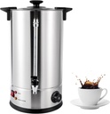 Commercial Coffee Urn, 100-Cup 15L Fast Brew All Stainless Steel Hot Beverage Dispenser-Electric Hot Water Urn for Wedding, Party, Catering Events with Easy Cleaning(Double Wall)