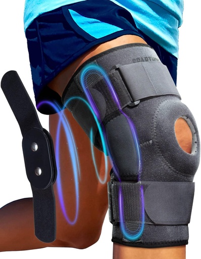 [BRSW2EA7BN6WY2A3] Sparthos Hinged Knee Brace - Relieves ACL, MCL, Meniscus Tear, Arthritis, Tendon Pain - Dual Metal Side Stabilizers - Support for Running, For Men and Women Check Size Chart (Large, 15½-20″ Thigh)