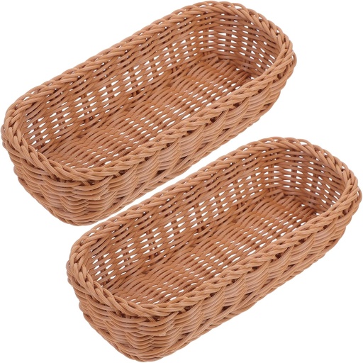 [BRSRABATOEBGA33U] Zerodeko 2pcs Rustic Woven Knife Fork Chopsticks Storage Box Kitchen Organizer Fruit Basket Pantry Storage