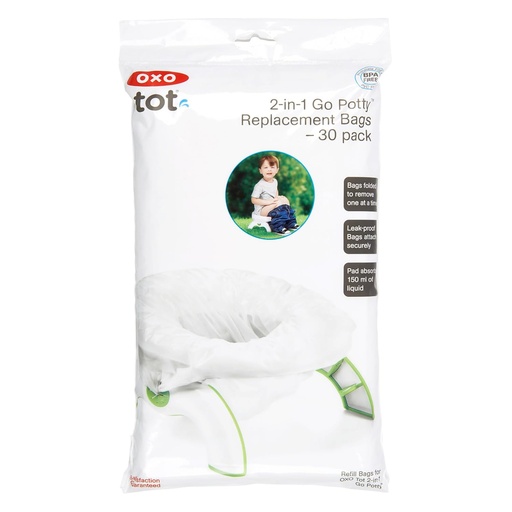 [BRSWIHAPBEABOFI7] OXO Tot 2-in-1 Go Potty Refill Bags - 30 Pack