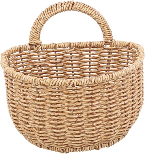 [BRSRABIEB55RYHL6] Mikinona Wall Hanging Basket Woven Storage Baskets for Shelves Door Hanger Kitchen Storage