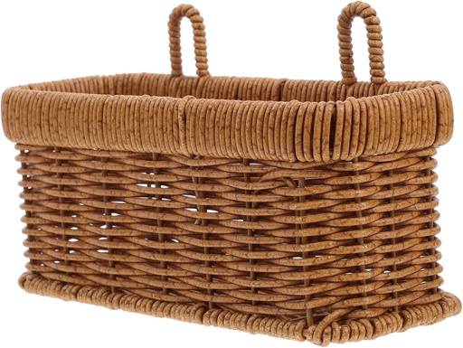 [BRSREYA5CIBRU3Q3] Unomor Garlic Storage Hanging Basket Wall for Kitchen Woven Horn Hanging Basket Freshness Keeper