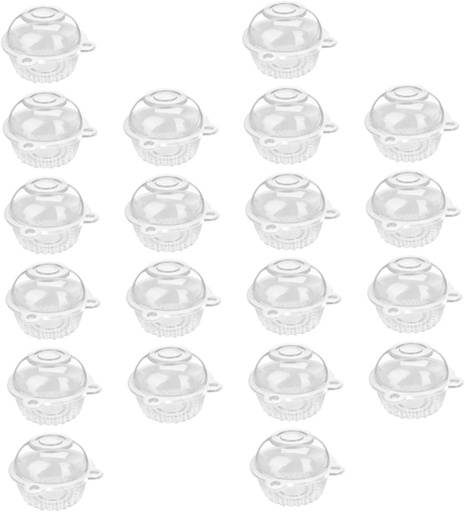 [BRSRAHYCDJ5GY3LU] DECHOUS 50pcs Cupcake Storage Boxes Lids Food Containers for Display for Parties Desserts and Includes Inserts for Secure Holding