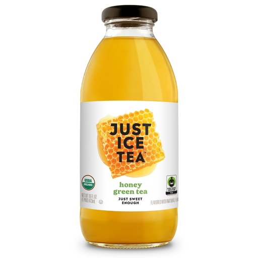 [BRSRM2QZPMOREYL3] Just Ice Tea Organic Honey Green Tea, 16 FZ