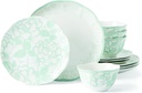 Lenox Butterfly Meadow Cottage 12-Piece Dinnerware Set, 17.45 LB, Sage