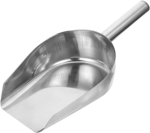 [BRSREFIKOIAWAF3B] Garneck Stainless Steel Ice Cube Shovel Versatile Food Scoop for Ice Buckets Freezer Use and Kitchen Tasks Smooth Surface Easy to Clean Space Saving Design
