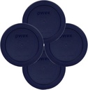 Pyrex 7200-PC 2-Cup Blue Food Storage Replacement Lid (4-Pack) - Made in USA