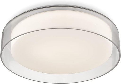 [BRSWGHABPMBBGYD3] Kuzco Lighting FM48614 Aston Flush Mount LED, Clear