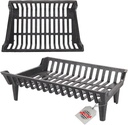 Flame Genie Fireplace Grate - Self-Feeding Fireplace Tools, Cast Iron, Wood Stove Accessories, Fire Logs, Fireplace Grates, 4" Leg Clearance - G800-24-BX