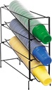 Dispense-Rite WR-CT-3 Countertop Three Section Vertical Wire Rack Cup Dispenser, Black Wire