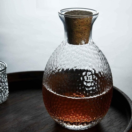 [BRSRAFAFCMMW2D3L] Japanese Sake Set, 7 Pieces Sake Set with 4 Sake Cups,Wine Glass Set for Warm/Cold Sake Service Traditional Hand Painted Sake Set