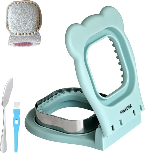 [BRSREHY2PMBWMYIU] Square Sandwich Cutter and Sealer, Pocket PBJ/Sandwich Maker(3.7"Cutting Diameter)- BPA-Free & Dishwasher Safe, Kid-Friendly for Breakfast/Lunchboxes, Easy-to-Use for Boys & Girls