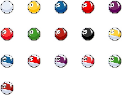 [BRSWGYIZOEPRU2Q7] Set of 16 KNOBS - Pool Ball - Billiard Balls - Decorative Ceramic Dresser Drawer PULLS Cabinet Cupboard KNOBS