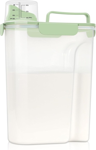 [BRSREYA5OJ6WKGTX] Airtight 10LBS/ Rice/Cereal/Dry Food Storage Container BPA Free, 5.28Qt Clear Plastic Kitchen and Pantry Organization Bin Suitable for Oats, Flour, Sugar, Pasta, Pet Food, etc (Fruit Green