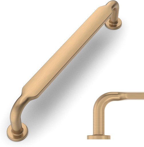 [BRSROYD6CMIRQHIZ] Amerdeco 10 Pack Champagne Bronze Cabinet Pulls 5 Inch(128mm) Hole Centers Kitchen Cabinet Handles Solid Zinc Alloy Cabinet Hardware Drawer Pulls ZH0051