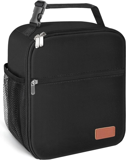 [BRSW2FAPA4PQKCLX] Lunch Box for Men & Women Durable Lunch Bag for Adults Reusable Small Lunchbox Black
