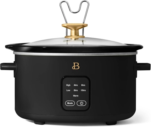 [BRSRACAYDMIGGEI4] The Beautiful 4Qt Slow Cooker with Touch-Activated Display, by Drew Barrymore (Black)