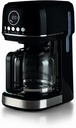 Ariete 1396 Modern Drip Coffee Maker, American Coffee, Capacity up to 15 cups, Heating base, LCD display, Removable & washable filters, Black