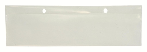 [BRSWIZYFAIAREFL4] Quantum LBL2X8 Identification Label Holder for Dividable Container Commercial Wire Shelving Hanging Basket | Fits DG91025, DG91035, DG92035 and DG93030 | 8"W x 2"H, Clear, Polyethylene (Pack of 6)