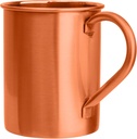 Moscow Mule Copper Mugs (16oz) | Food Grade 100% Pure Copper Cups | Handcrafted w/Lacquered Hammered Finish, Smooth Rounded Lip, Ergonomic Handle (No Rivet) w/Solid Grip