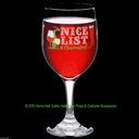 Forum Novelties Funny Wine Glass Goblet-NAUGHTY-NICE LIST-Christmas Party Bar Holiday Decoration