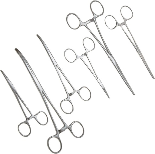 [BRSWGYYNAUBWM3LX] SURGICAL ONLINE Ultimate Hemostat Set, 6 Piece Ideal for Hobby Tools, Electronics, Fishing and Taxidermy (8", 6.25" and 5")
