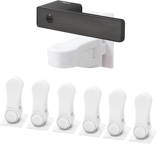 [BRSREYL3CMFRE3TU] Child Proof Door Lever Lock(6 Pack) - Baby Proofing Door Handle Lock, 3M Adhesive & No DrillingNeed, Minimalist Design, Child Safety Door Handle Locks