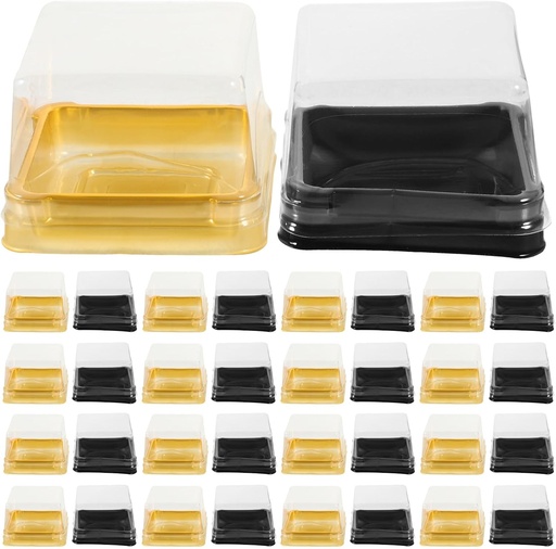 [BRSREAT4BV7RADYU] GLEAVI 150pcs Mini Cupcake Boxes Muffin Pod Muffin Moon Cake Holder Individual Dessert Containers With Lid Clear Single Carriers For Halloween Christmas Party