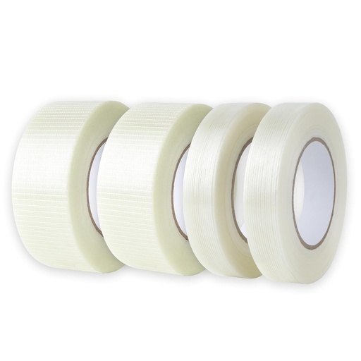 [BRSRMHY5PIOQGA35] Lichamp 1" & 2" Fiberglass Strapping Tape, 4 Rolls 240 yd Heavy Duty Reinforced, Transparent Packing Tape for Boxes, Moving, Warehouse
