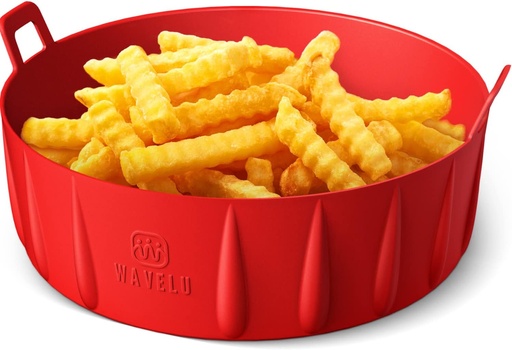 [BRSWYYDRAEPWYG35] WAVELU Air Fryer Silicone Pot Liner | EXTRA STRONG | Food Safe Air fryers Oven Accessories | Replacement of Flammable Parchment Paper | No More Harsh Cleaning Basket After Using Airfryer (5.3QT & up)