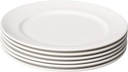 Fortessa Fortaluxe SuperWhite Vitrified China Dinnerware, Cassia 10 5/8-Inch Dinner Plate, Set of 6