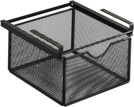 [BRSREAYKCUBQIHI6] Under Desk Drawer Organizer Under Cabinet Organizer Space Saving Coffee Pod Holder Sliding Shelf for Dresser Snacks, 22cmx46cmx9cm