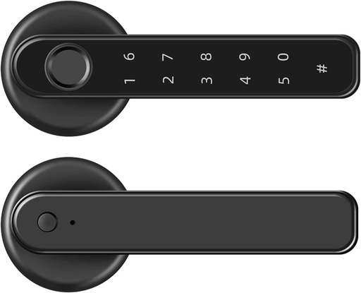 [BRSRMAADA4CG2HQ4] Fingerprint Smart Door Lock Keyless Entry 3-in-1 Door Lock, Smart Lever Unlock by Fingerprint/Keypad/Code/Key for Home, Hotel, Apartment, Office, Bedroom
