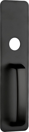 [BRSRMAAZB55W22D5] BRINKS Commercial - Commercial Door Pull Plate with Cylinder Hole, Matte Black Finish - Meets ANSI Grade 1 Standards, is UL Listed, and is ADA Compliant