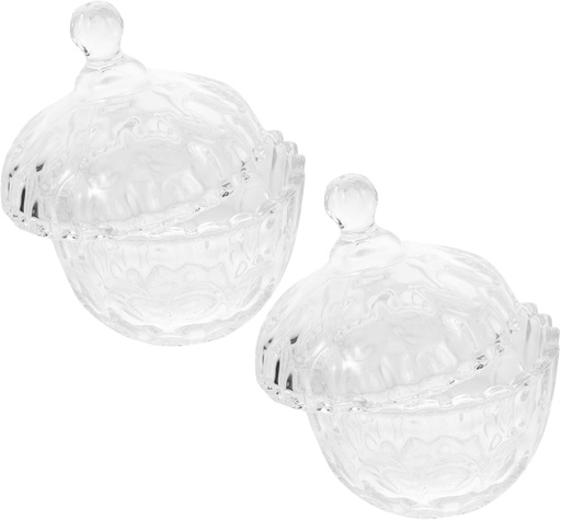 [BRSRAAIZBB5Q23IU] Mikinona 300ml Large Glass Candy Jar Set Snack Can for Candy Storage Candy Organizer Snack Jar Airtight Lid for Dried Fruit Chocolate Cookie