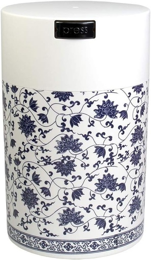 [BRSWGAADDENRSCIV] Coffeevac 1LB – Patented Airtight Container | Multi-use Vacuum Container Works as Smell Proof Containers for Ground Coffee and Coffee Bean Containers. White Floral