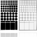 Light Blocking Stickers,Blackout Sticker for Electronic,2 Sheets Cover White and Black, LED Covers,100% Blocking(Cut-100% Blocking White and Black)