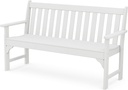 POLYWOOD Vineyard 60" Outdoor Patio Bench, White
