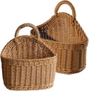ABOOFAN 2pcs Woven Wall Hanging Basket Kitchen Storage Basket Plant Hanger Indoor Hanging Cutlery Woven Storage