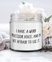 Gag Word processor Candle, I Have a Word Processor Voice. And I'm Not Afraid, Gifts For Friends, Present From Friends, For Word processor