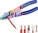 WORKPRO 8" Wire Stripper/Wire Crimping Tool, Wire Stripper Tools for 10-22 AWG,Wire Cutter, Wire Crimper, Cable Stripper, Wiring Tools and Multi-Function Hand Tool with Titanium Coated