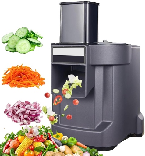 [BRSREEAOBUJRYDT3] 3-in-1 Electric Food Processor - Vegetable Cutter, Slicer, Grater | 100w Automatic Vegetable Cutter Commercial Vegetable and Fruit Chopper, for Onions, Potatoes, Cabbage, Lemon