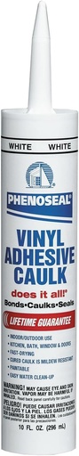 [BRSWGFI3CEFBQ2A7] Phenoseal Does It All Vinyl Adhesive Caulk, White, 10 oz (5113600005)