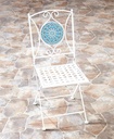 The Lakeside Collection Metal Mosaic Outdoor Furniture - White Chair