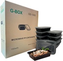 G-BOX Meal Prep Containers with Lids - 32 OZ | 150 Pack | 1 Compartment Food Containers with Lids [Meal Prep, Bento Box, Stackable, Reusable, Dishwasher Safe, Microwave Safe, Freezer Safe]