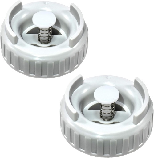 [BRSWGHYPCUDWOD3U] HQRP 2-pack Bottle Cap Valve Assembly Replacement for Essick Air 509229-1 822419-2, compatible with Emerson MoistAir Kenmore Humidifiers