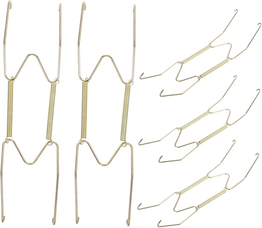 [BRSREZADCADQEF3P] DOITOOL W Shaped Spring Plate Hanger Invisible Hook Rack for Decorative Wall Plates for Display 5-Piece Set for Kitchen and Home Decor