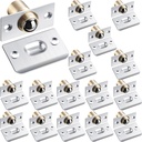 16 Pack Closet Door Ball Catch Hardware Adjustable Ball Catch with Strike Stainless Steel Latch Drive(Silver)