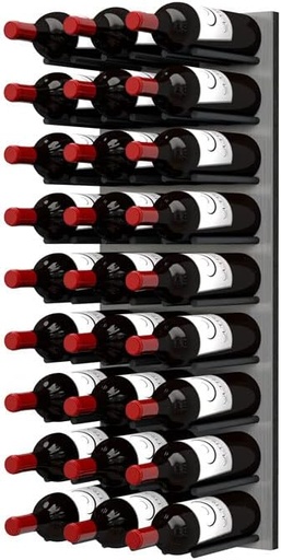 [BRSW2H35AADRAHQ7] Ultra Wine Racks Fusion Wine Wall Cork-Out (3 Foot), Alumasteel, Matte Black Peg – Modular Wine Rack, Stores 9-36 Bottles, Modern Design for Wine Cellars, Home Bars & Kitchens